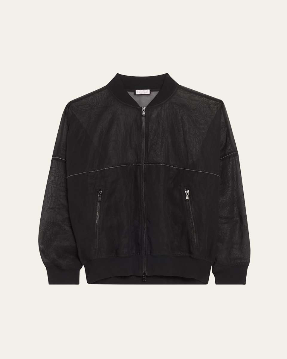 Monili Trim Cotton Gauze Travel Jacket